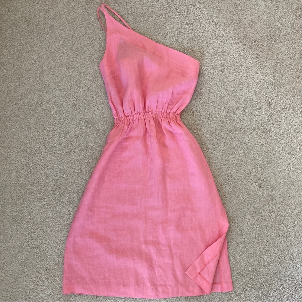 Pink Linen Armand Basi Dress